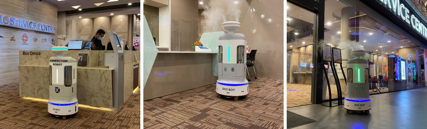 OUR DX3 AUTONOMOUS DISINFECTION ROBOT IS NOW AT OUR TAMPINES HUB!